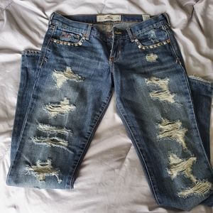 Womens Hollister ripped distressed jeans